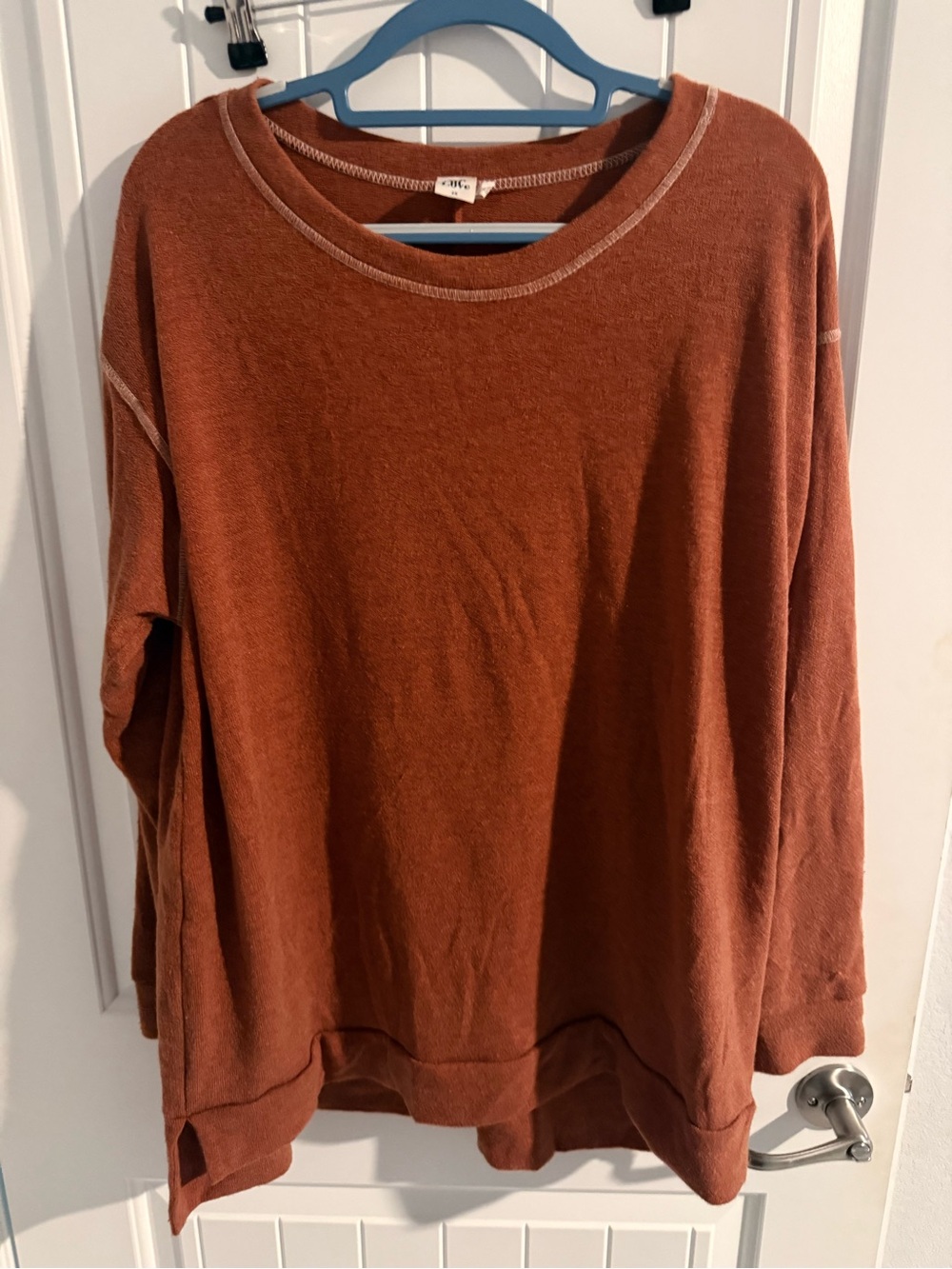 Sew In Love Rust Lightweight Knit Tunic Sweater | 2X Plus Size High Low Top
